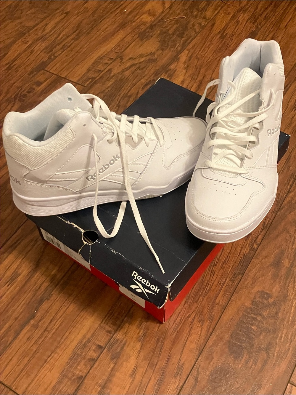 Reebok Men's White High-Top Athletic Sneakers
